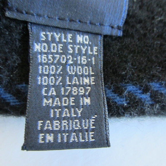 GAP Scraf Men's Tartan Plaid  Black/Red 100% Wool Made in Italy Cozy Comfort‎ - Picture 6 of 12